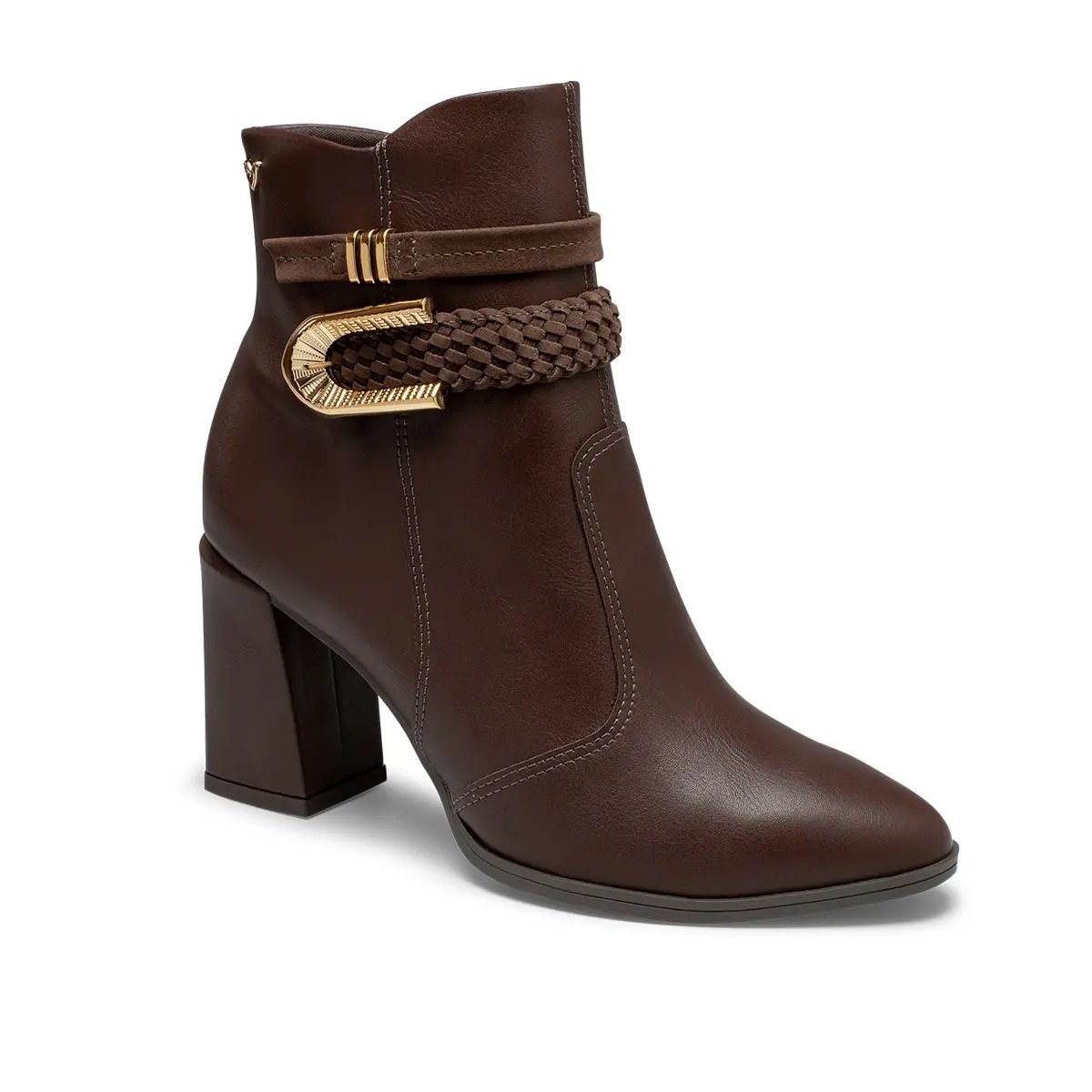 Salto Baixo Bota Cano Curto Mississipi Marrom Cano Curto Botas