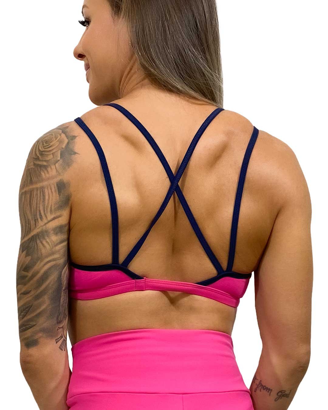 New PUMA Seamless Sports Bra for Women in Pink with nice strappy detai –  The Warehouse Liquidation