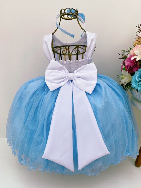 Vestido Azul Cinderela Infantil