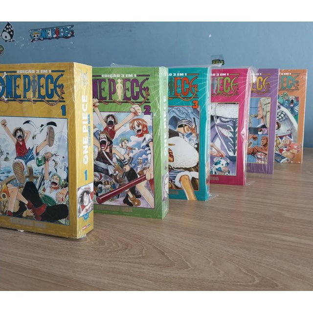 One Piece 3 Em 1 Mangá Vol. 1 Nova Coleção em Português - Mangá