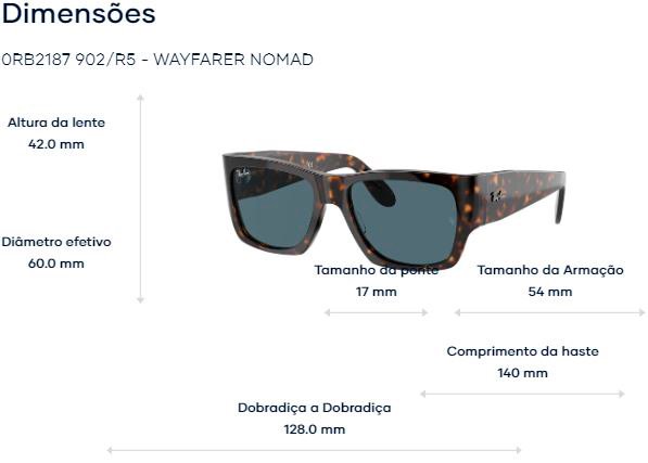 Óculos de Sol NOMAD em Preto e Verde - RB2187