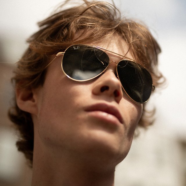 Óculos de Sol RayBan Aviator Reverse RBR0101S Dourado com Verde