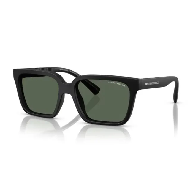 Óculos de Sol Armani Exchange AX4147S Preto Fosco com Verde