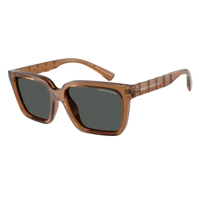 Óculos de Sol Armani Exchange AX4147S Marrom Translúcido Quadrado