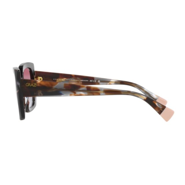 Óculos de Sol Grazi GZ4060L Marrom Escuro Tartaruga Retangular