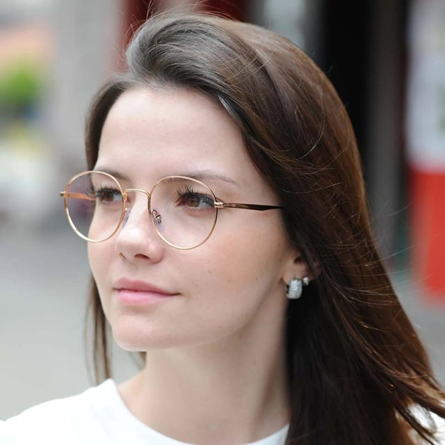 Óculos de Grau Feminino Redondo Ray Ban RX3681V Metal Dourado Rose