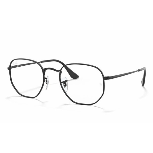 Óculos de Grau Ray Ban Hexagonal RX6448 Metal Preto Brilho
