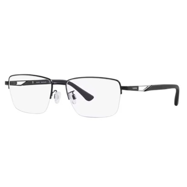 Armação de Óculos Masculino Platini P91213 Metal Preto Fosco
