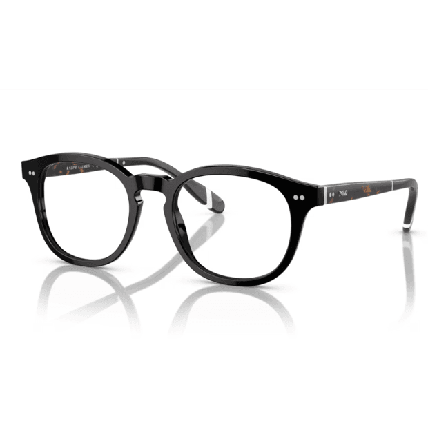 ポロページ Óculos de Grau Masculino Quadrado Polo Ralph PH2267 Preto Brilho