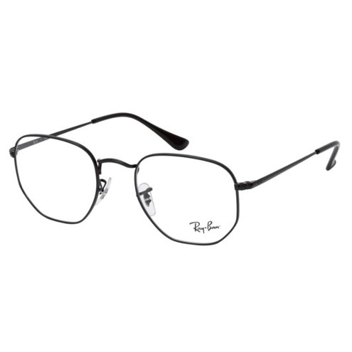 oculos-de-grau-rayban-hexagonal-rx6448l-preto-brilho