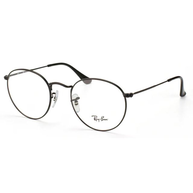 Óculos Grau Ray Ban RX3447VL Round Metal Preto Tamanho 53