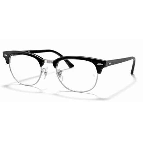 oculos-de-grau-rayban-rx5154-preto-prata-clubmaster