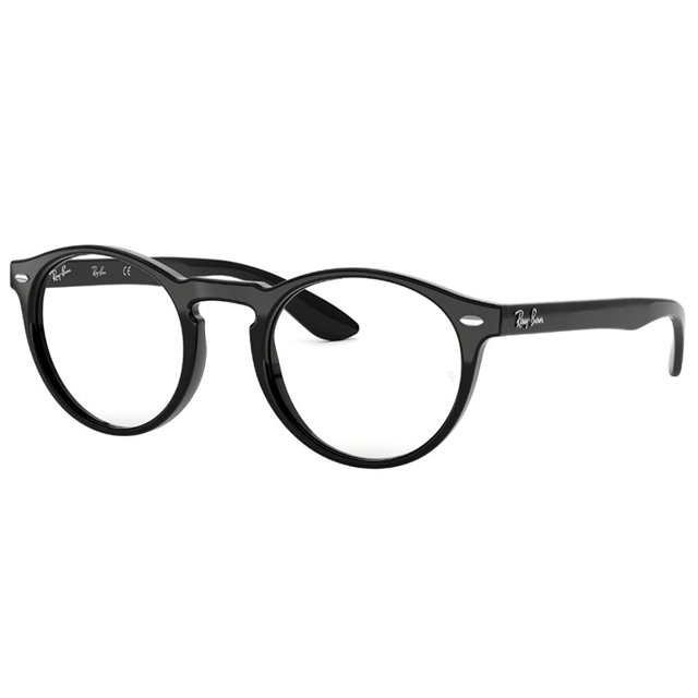 Óculos de Grau Ray Ban RX5283 Redondo Preto Brilho Tamanho 51