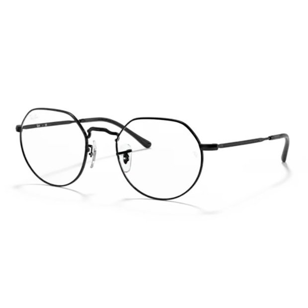 小物 rayban jack black Óculos de Grau Redondo RayBan Jack RX6465 Metal Preto Brilho