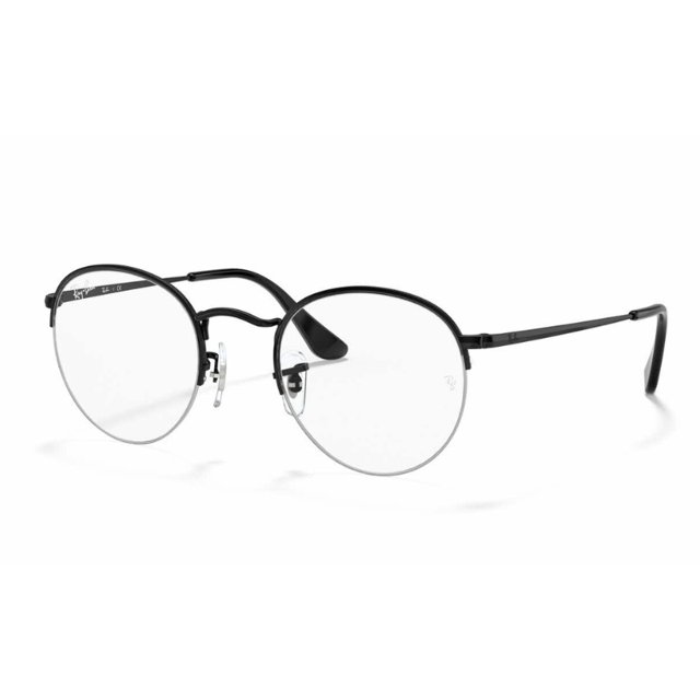 Óculos de Grau RayBan Redondo Round Gaze RX3947V Preto Brilho ...