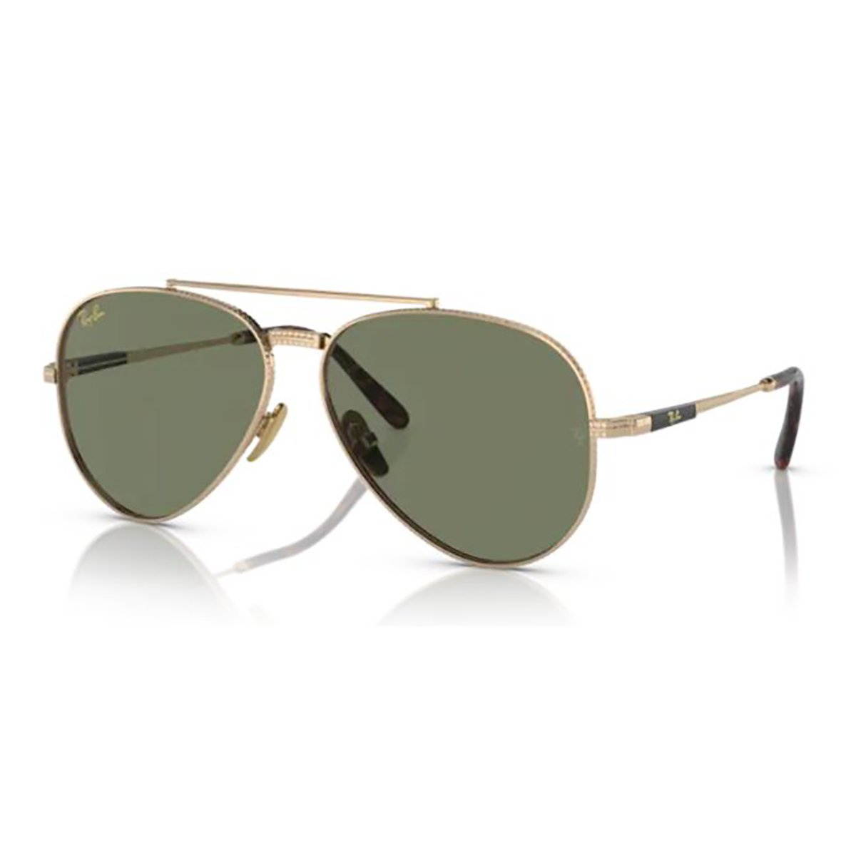 Óculos De Sol Ray-Ban Aviador Large Metal Dourado Com Lente Azul