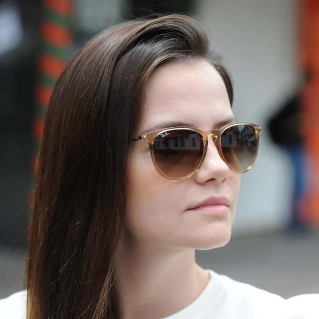 Óculos de Sol Ray Ban Erika RB4171 Marrom Translúcido Univisão Ótica