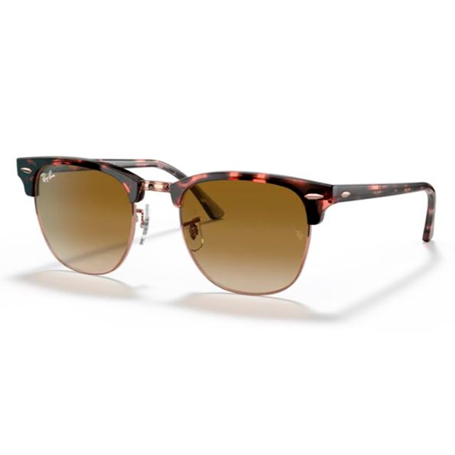 Óculos de Sol RayBan Clubmaster RB3016 Marrom Havana Rosa