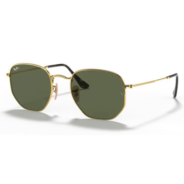 Óculos de Sol Ray Ban Hexagonal RB3548NL Dourado Brilho Tamanho 54 ...