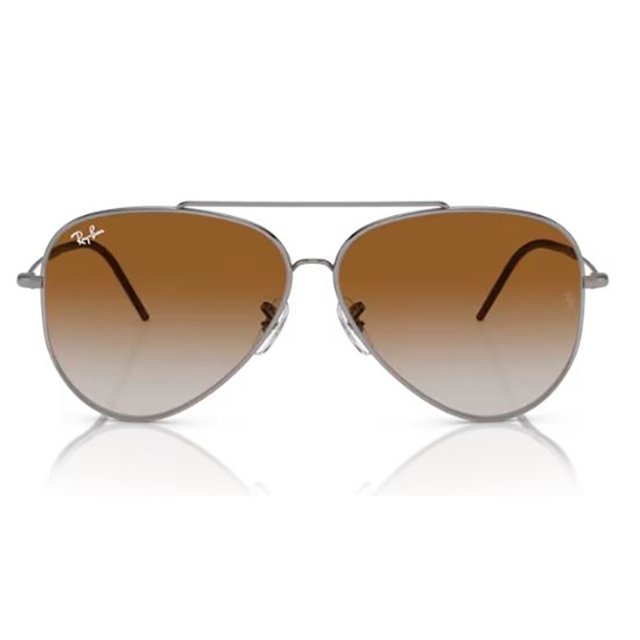 Óculos de Sol RayBan Aviator Reverse RBR0101S Chumbo com Marrom