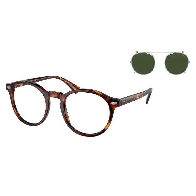 Óculos de Grau Polo Ralph Lauren Clipon PH4218 Marrom Havana