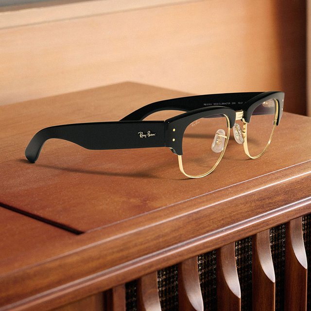 Óculos de Grau RayBan Mega Clubmaster RX0316V Preto e Dourado