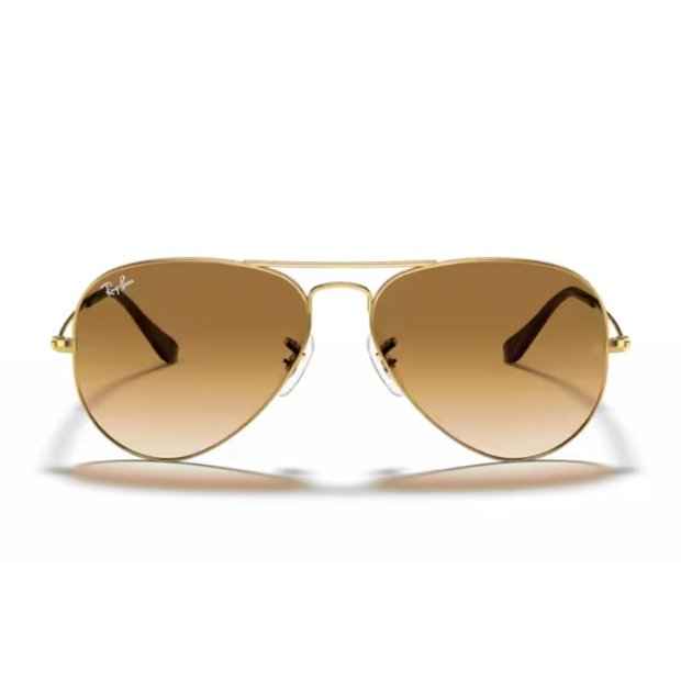 Óculos Ray Ban Aviador Grande RB3025 Dourado com Marrom 