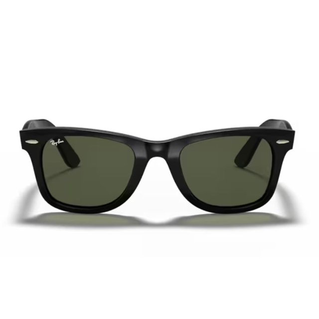 Óculos de Sol RayBan Wayfarer RB4340 Preto Brilho Verde G15
