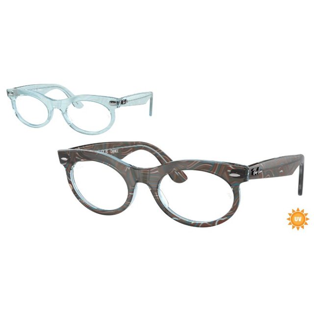 Armação de Óculos RayBan Fotocromática Change Wayfarer Oval Azul