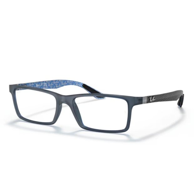 Óculos de Grau Masculino Ray Ban RX8901 Azul Fosco e Carbono