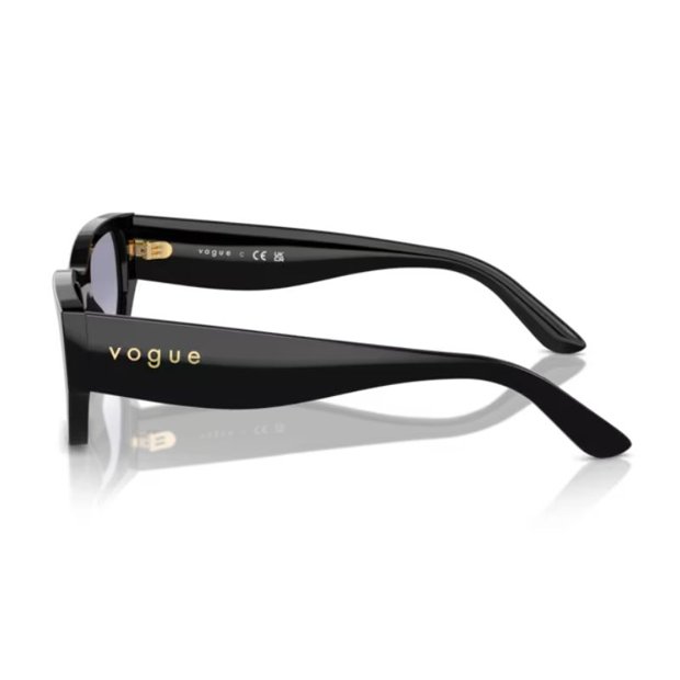 Óculos de Sol Vogue VO5586S Preto Brilho Retangular