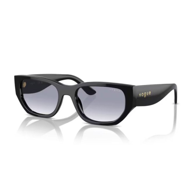 Óculos de Sol Vogue VO5586S Preto Brilho Retangular