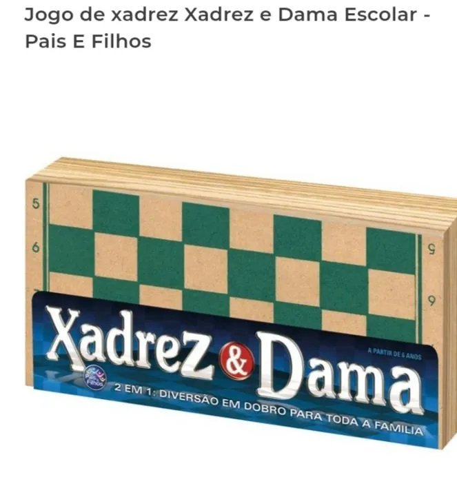 Xadrez & Dama - peças plásticas (5,4cm) - tabuleiro em cartão - Pais&Filhos  - Livraria Cervo