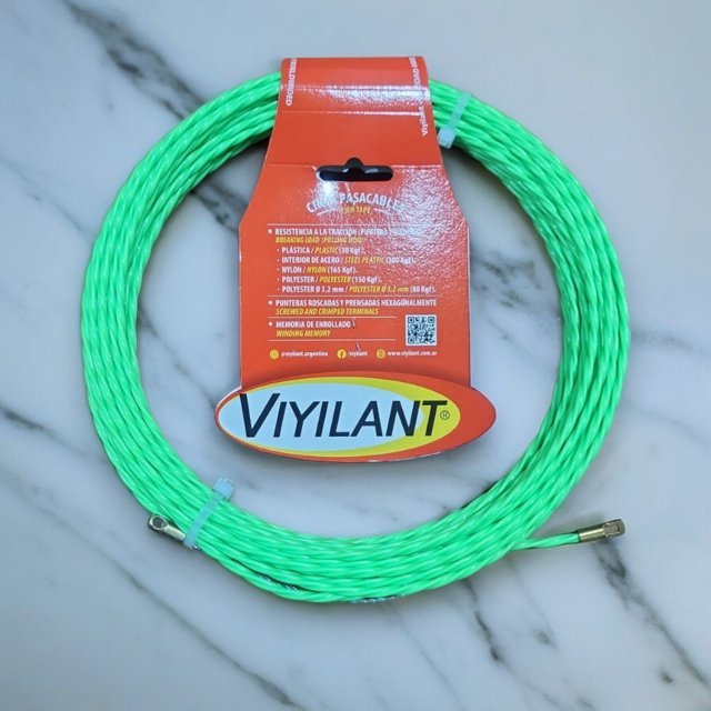 SONDA PASSA FIO VERDE VIYILANT 10M, 3 MM EM POLIESTER | Casa do Telecom