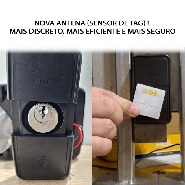 FECHADURA AGL ULTRA CARD PRETA CH.SIMP Casa do Telecom