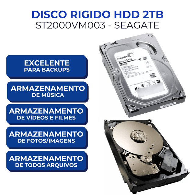 DISCO RIGIDO HDD 2TB (UA) | Casa do Telecom