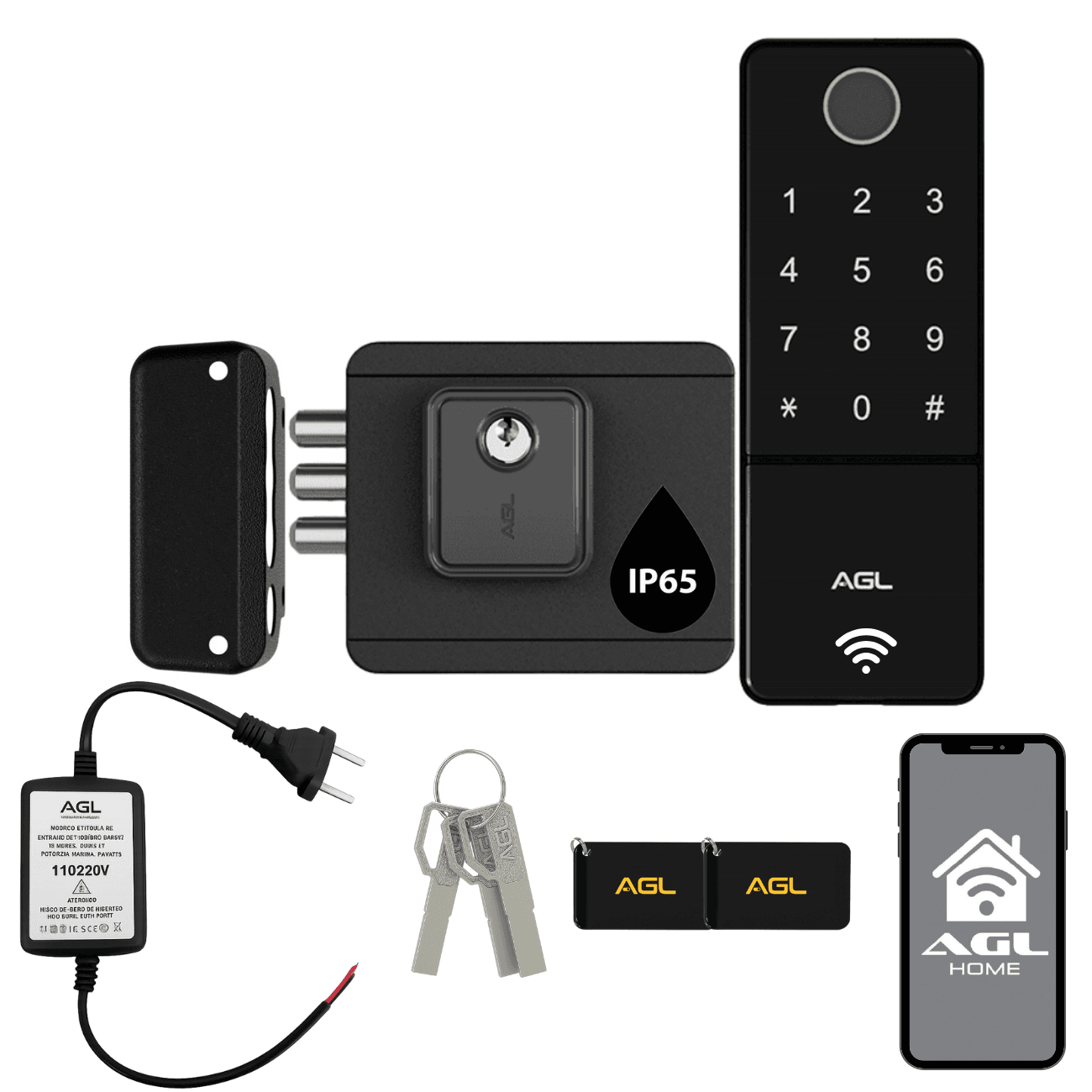 FECHADURA ELETRONICA AGL ULTRA TOUCH | Casa do Telecom