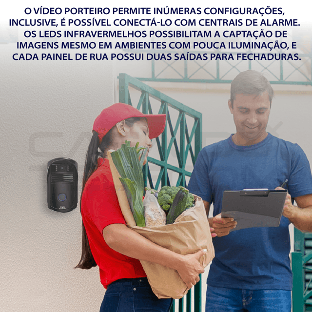 VIDEO PORTEIRO RESIDENCIAL AGL VP4 COLOR | Casa do Telecom