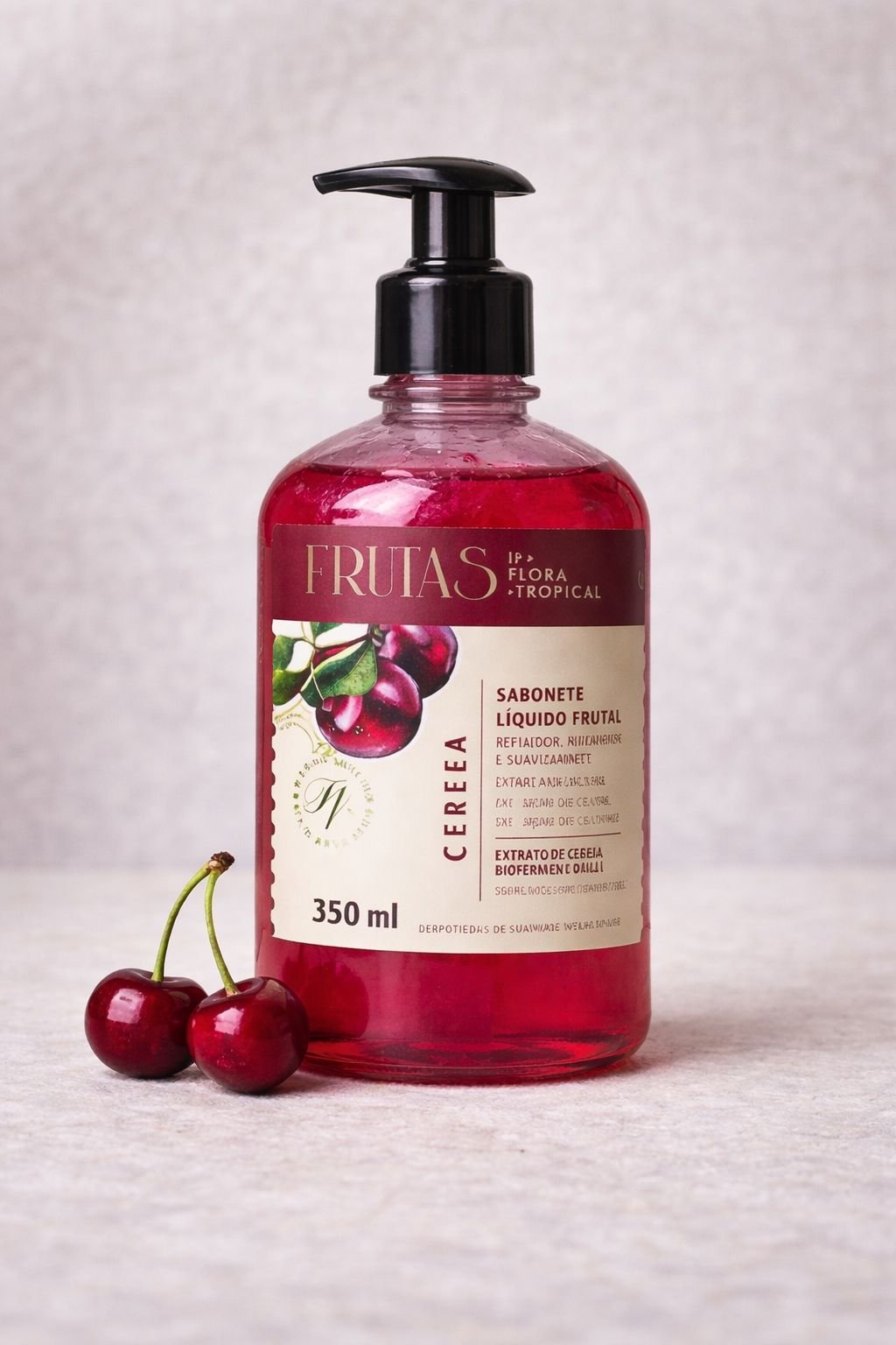 SABONETE LIQUIDO LINHA FRUTAS DE FLORA - CEREJA 350ML | FLORA PURA ...