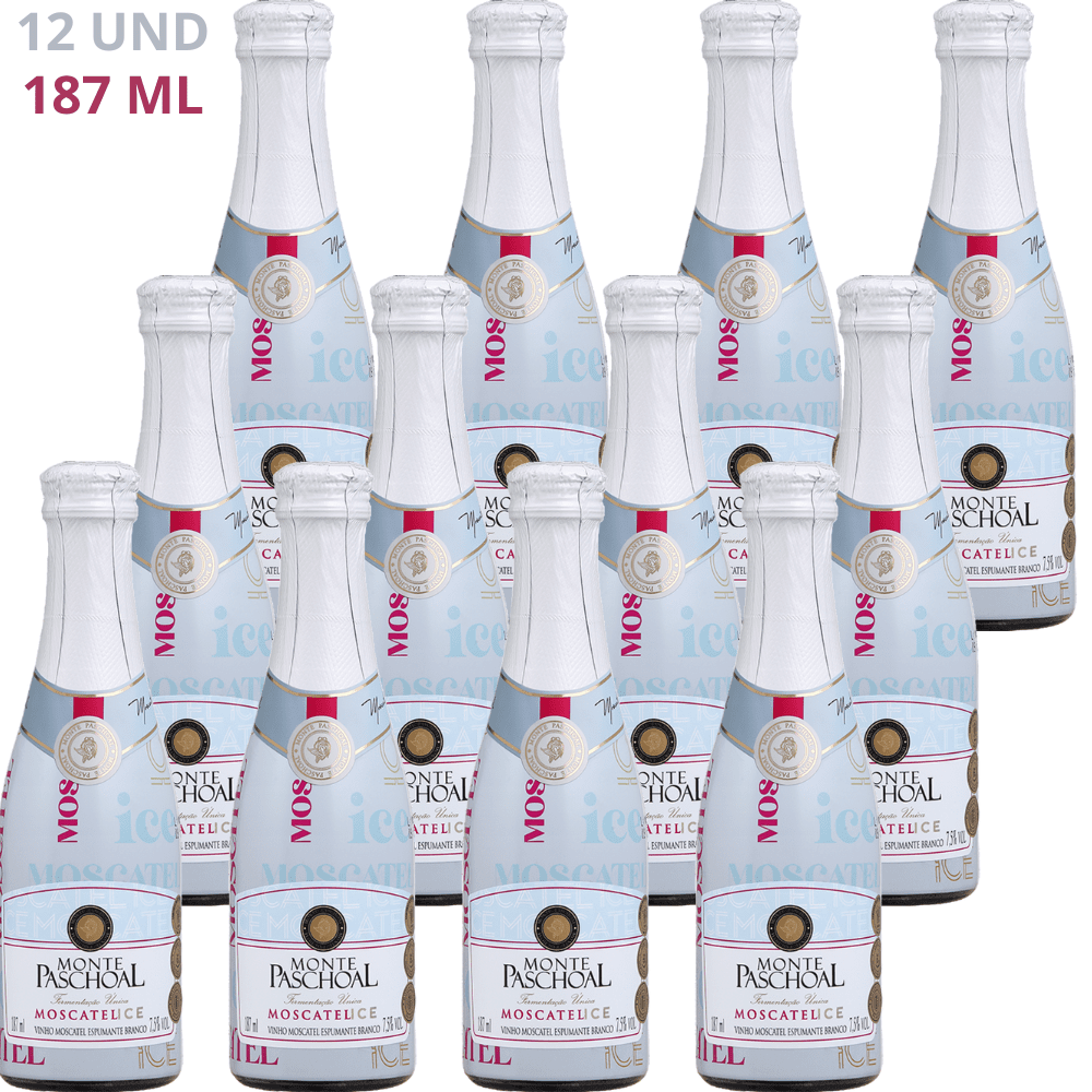 12 und Mini Espumante ICE Moscatel Monte Paschoal Baby 187 ml
