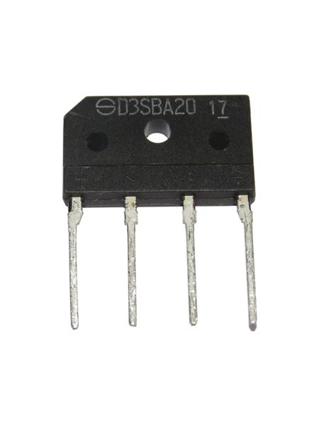 PONTE RETIFICADORA D3SBA20 4A 200V | Erkatron Comercial Eletrônica