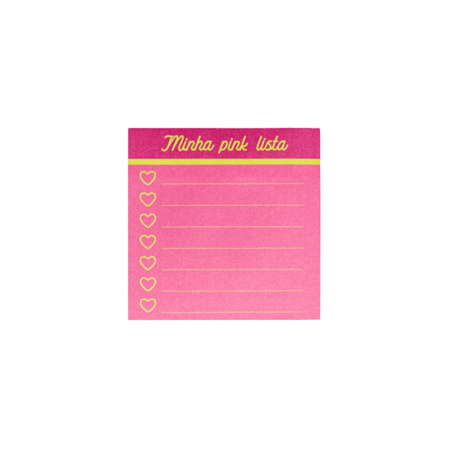 Bloco Adesivo Pink Vibes Lista - 76 mm X 76 mm 100 Folhas - LEOARTE ...