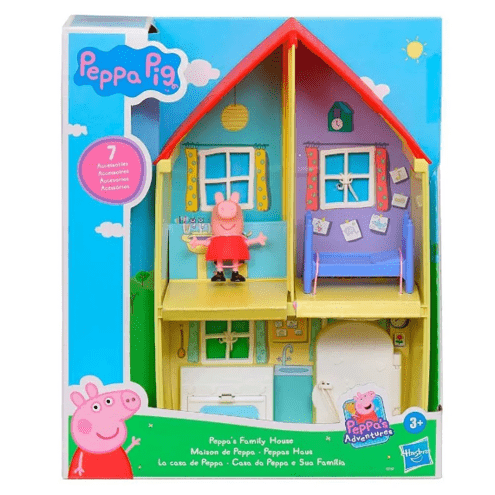 Berço da Peppa Pig com casinha de tecido para brincar em harmonia