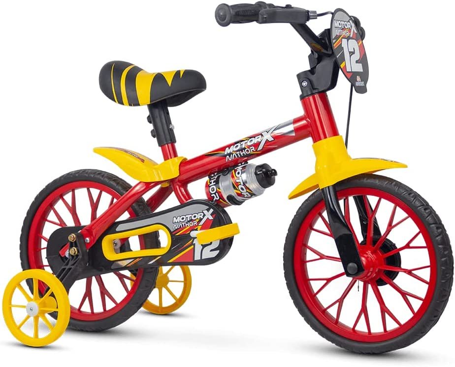 Bicicleta Masculina Infantil Aro 14 Bike Moto Cross Vermelha
