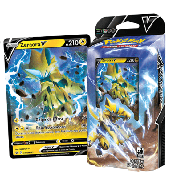 2 Box Pokémon Coleção De Batalha Deoxys E Zeraora Vmax E V-astro