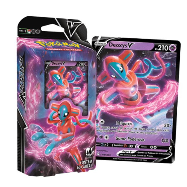 Box Pokémon Deoxys Vmax e V-Astro - Copag