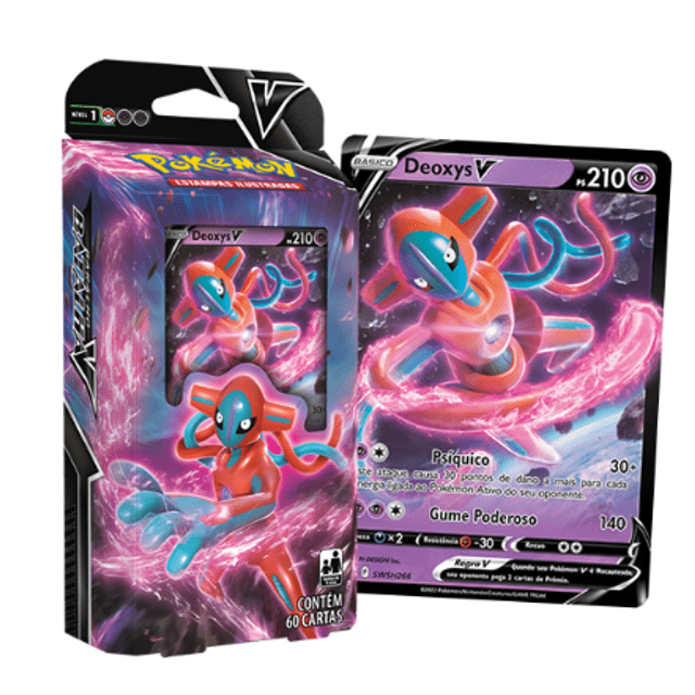 Pokémon Box Coleção De Batalha Deoxys V-max E V-astro Copag