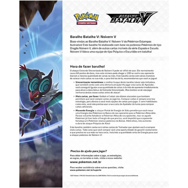 Pokémon Baralho Batalha V - Rayquaza e Noivern - Atacado Contini