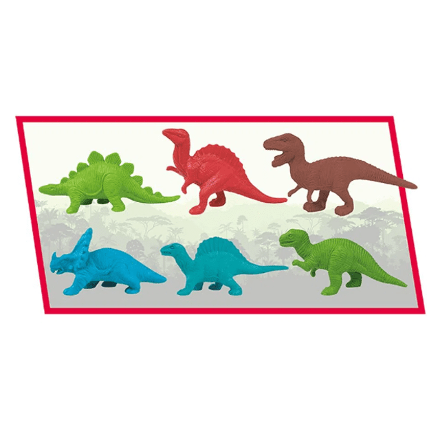 Kit Cabeça Dinossauro Tiranossauro Rex com Miniaturas Dino