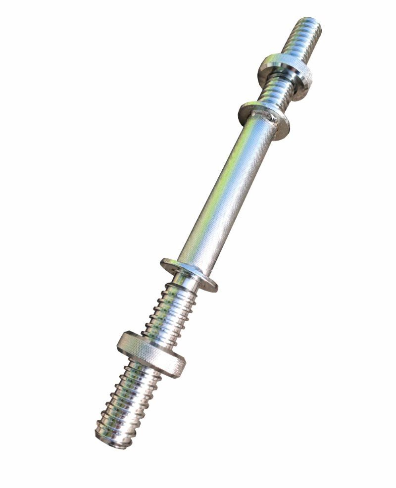 Barra Maciça Cromada para musculação 40cm com Rosca Dumbbell Black